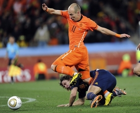 Opora Nizozemska Arjen Robben.