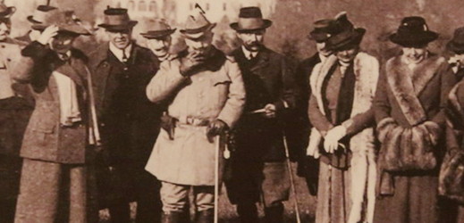 Německý císař na Konopišti (uprostřed). 