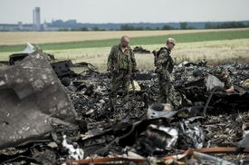 Sestřelený letoun, v jehož troskách zahynulo 49 příslušníků ukrajinské armády.