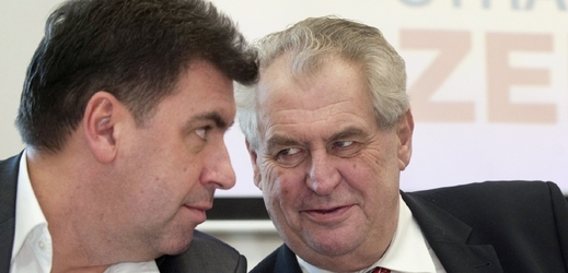 Martin Nejedlý s prezidentem Milošem Zemanem.