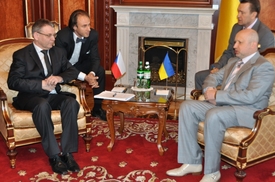 Ministr zahraničí Lubomír Zaorálek se v Kyjevě setkal s předsedou ukrajinského parlamentu Oleksandrem Turčynovem.