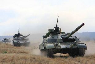 Ukrajinské tanky T-64BM Bulat.