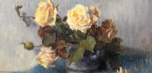 Gauguinovo plátno Bouquet de roses.