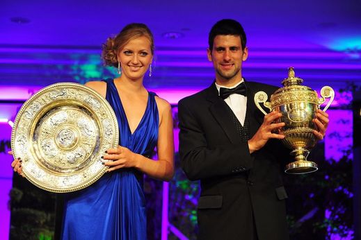 V roce 2011 ovládli Wimbledon Novak Djokovič a Petra Kvitová.