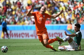 Opora Nizozemska Arjen Robben.