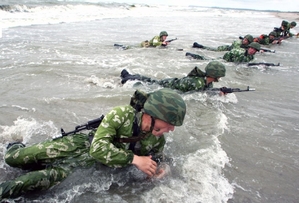 Výcvik ruské námořní pěchoty.