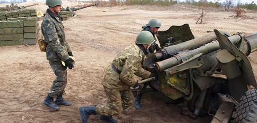 Dělostřelci ukrajinské armády. 
