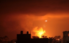 Útoky na cíle v Gaze.