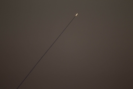 Raketa vypálená Palestinci.