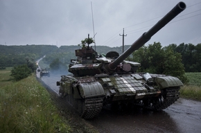 Postup ukrajinských tanků prý komplikují miny.