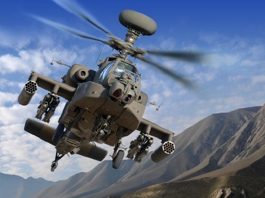Vrtulník Apache.