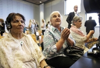 Srebrenické ženy u soudu v Nizozemsku.