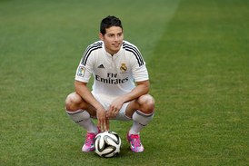 Kolumbijský záložník v dresu Realu Madrid.