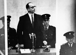 Válečný zločinec Eichmann před soudem v Izraeli.