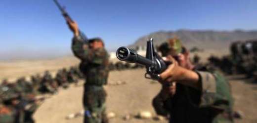 Výcvik afghánských vojáků.