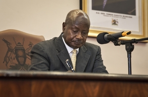 Ugandský prezident Museveni štve proti homosexuálům.