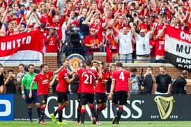 Hráči Manchesteru United se ve Spojených státech prezentují líbivým a útočným fotbalem.