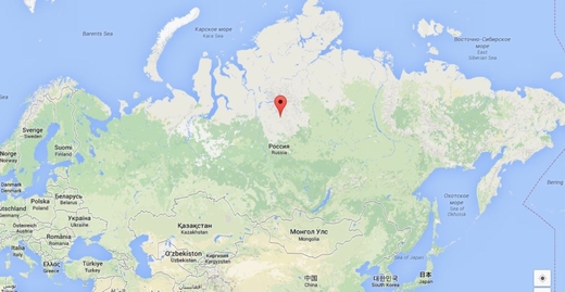 Geografický střed Ruska.