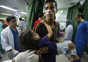 Stovky mrtvých dětí při nynějším bombardování Gazy.