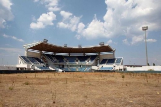Takto vypadá opuštěný softballový stadion.