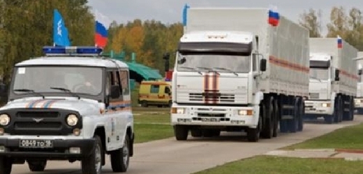 Z Moskevské oblasti vyrazil humanitární konvoj na Ukrajinu.