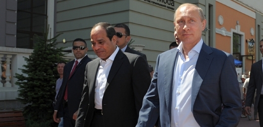 Egyptský prezident Abdal Fattáh Sísí a ruský prezident Vladimir Putin.