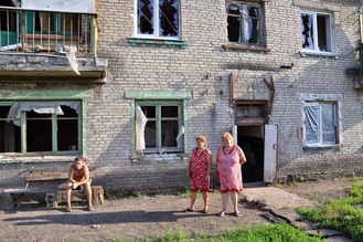 Ukrajinka Olga Babrickaja a Ruska Marina Pavličenko trpěly během bojů v Semjonovce nedaleko Slavjansku spolu.