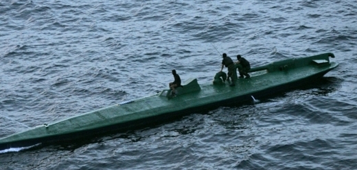 Ponorka s pašeráky zajištěná v Mexiku v červenci 2008.