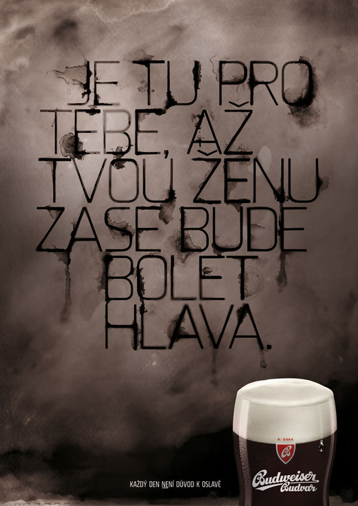 Plakát na Budvar B:Dark.