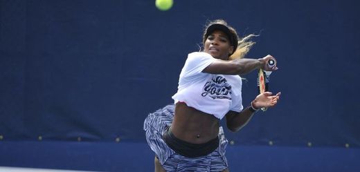 Tenistka Serena Williams při tréninku.