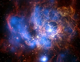 Zárodečné mračno v Galaxie v Trojúhelníku, tři miliony světelných let od Země.
