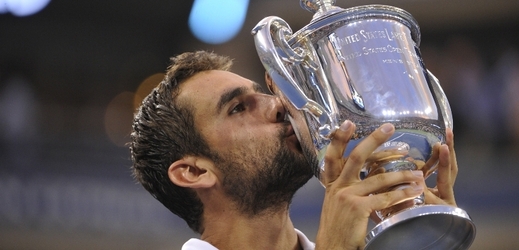 Svou první grandslamovou trofej mohl na konci turnaje políbit Chorvat Marin Čilič.(ČTK/AP)