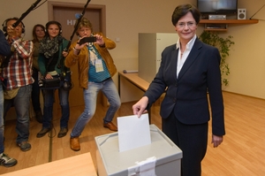 Christine Lieberknecht z CDU, vítězka voleb v Durynsku.