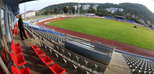 Zrekonstruovaný stadion v Ústí.