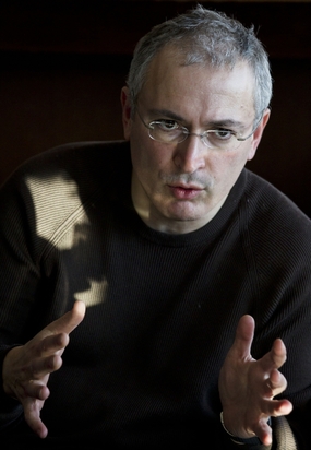 Chodorkovskij na jednom ze svých vystoupení po propuštění z vězení.
