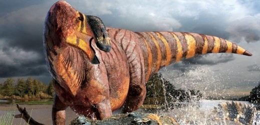 Nový dinosaurus měl pořádný frňák.