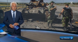 Z vysílání ARD o Ukrajině.