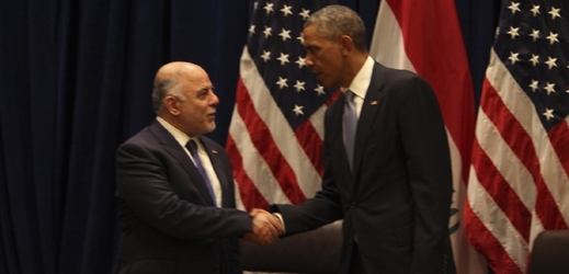 Irácký prezident Abádí a jeho americký kolega Obama v New Yorku.