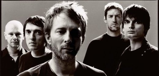 Kapela Radiohead v čele s Thomem Yorkem.