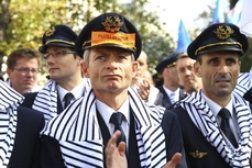 Stávkující piloti společnosti Air France.