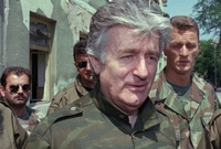 Karadžić ve městě Jajce roku 1995.