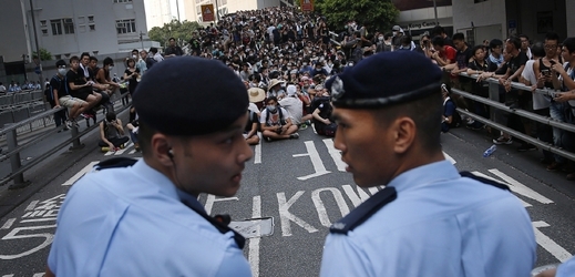 Fotografie z 29.9.2014, kdy situace v Hongkongu byla dramatičtější.