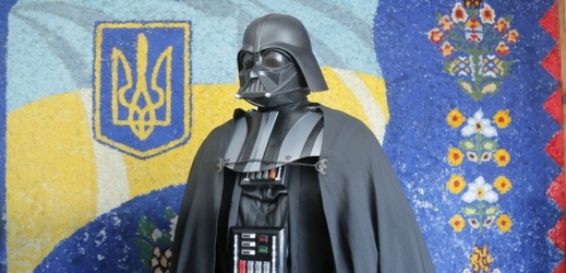 Darth Vader jako kandidát Internetové strany Ukrajiny.