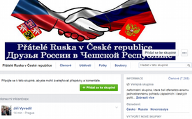 Facebooková stránka Jiřího Vyvadila Přátelé Ruska.