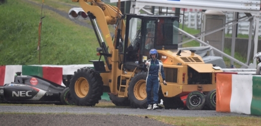 Nehoda pilota Julese Bianchiho při Velké ceně Japonska.