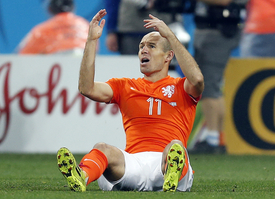 Nizozemská hvězda Arjen Robben.