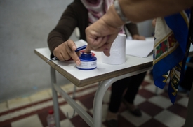 Hlasování v hlavním městě Tuniska, Tunisu.
