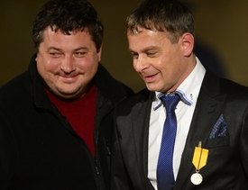 Ocenění kolegové Robert Sedláček (vlevo) a Filip Renč.