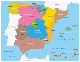Španělská autonomní společenství.