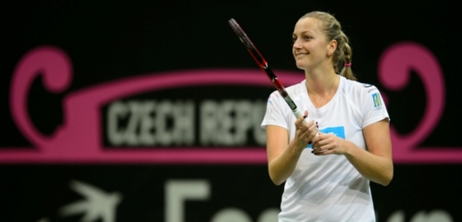 Petra Kvitová v úterý poprvé trénovala na finále Fed Cupu.